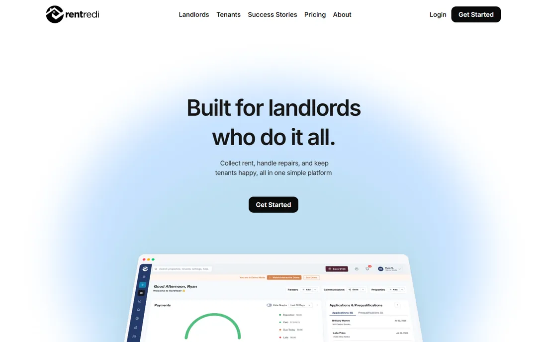 RentRedi homepage