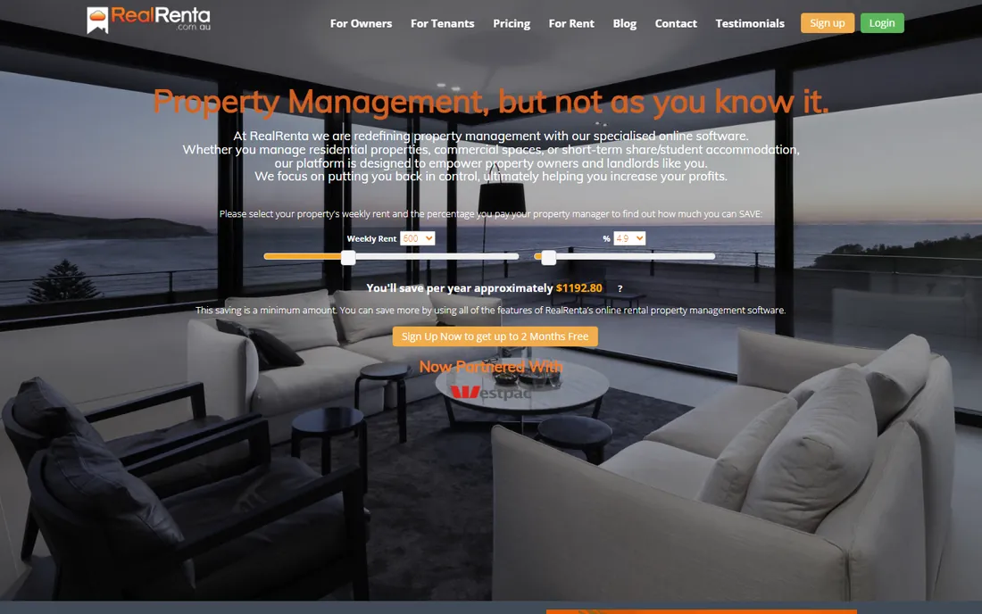 RealRenta homepage