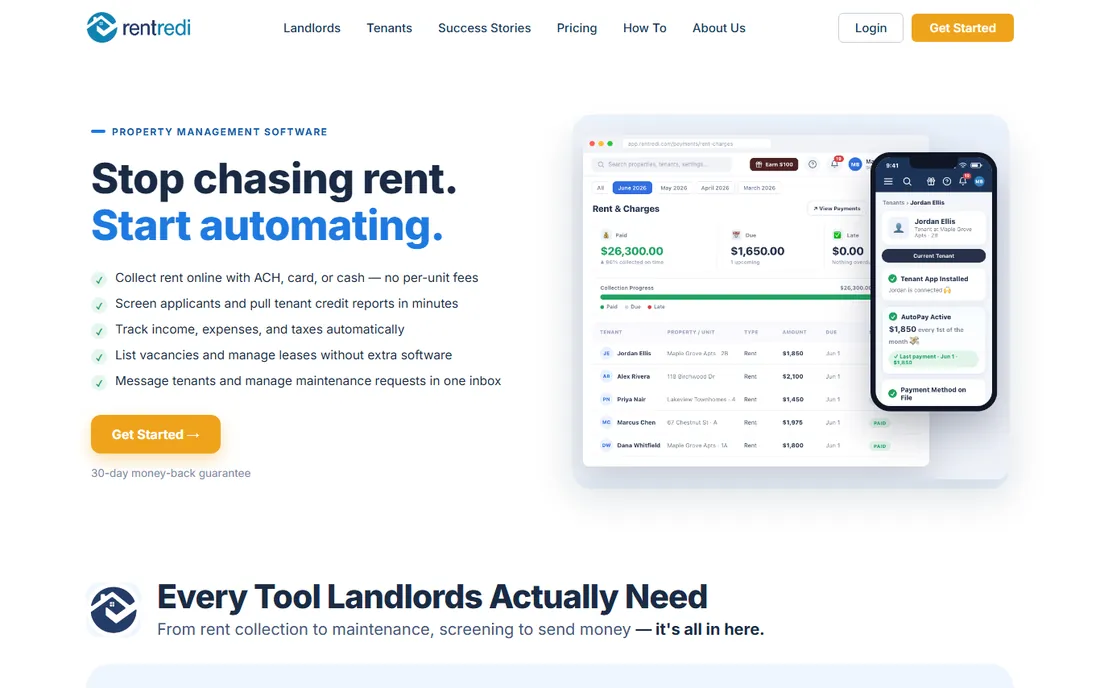 RentRedi homepage