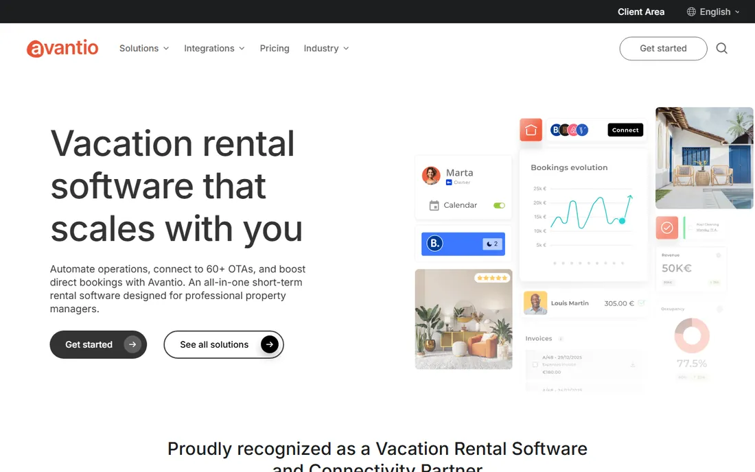 Avantio homepage