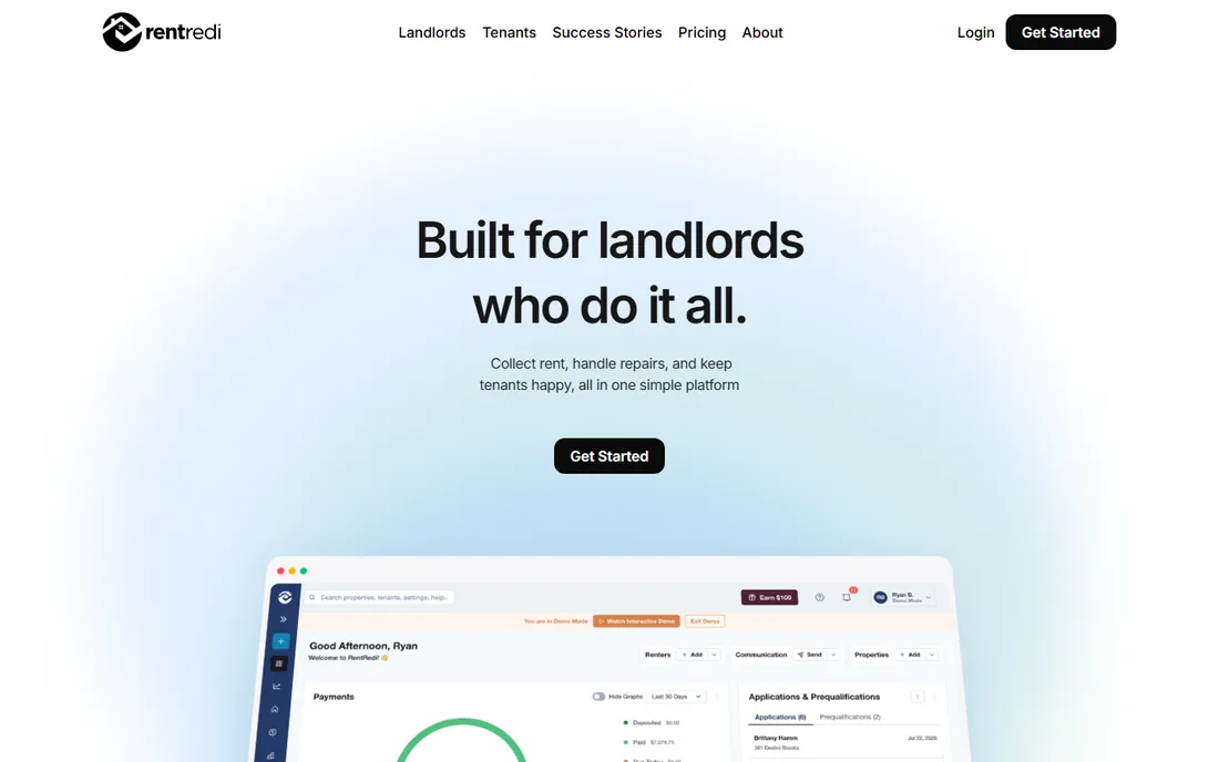 RentRedi homepage