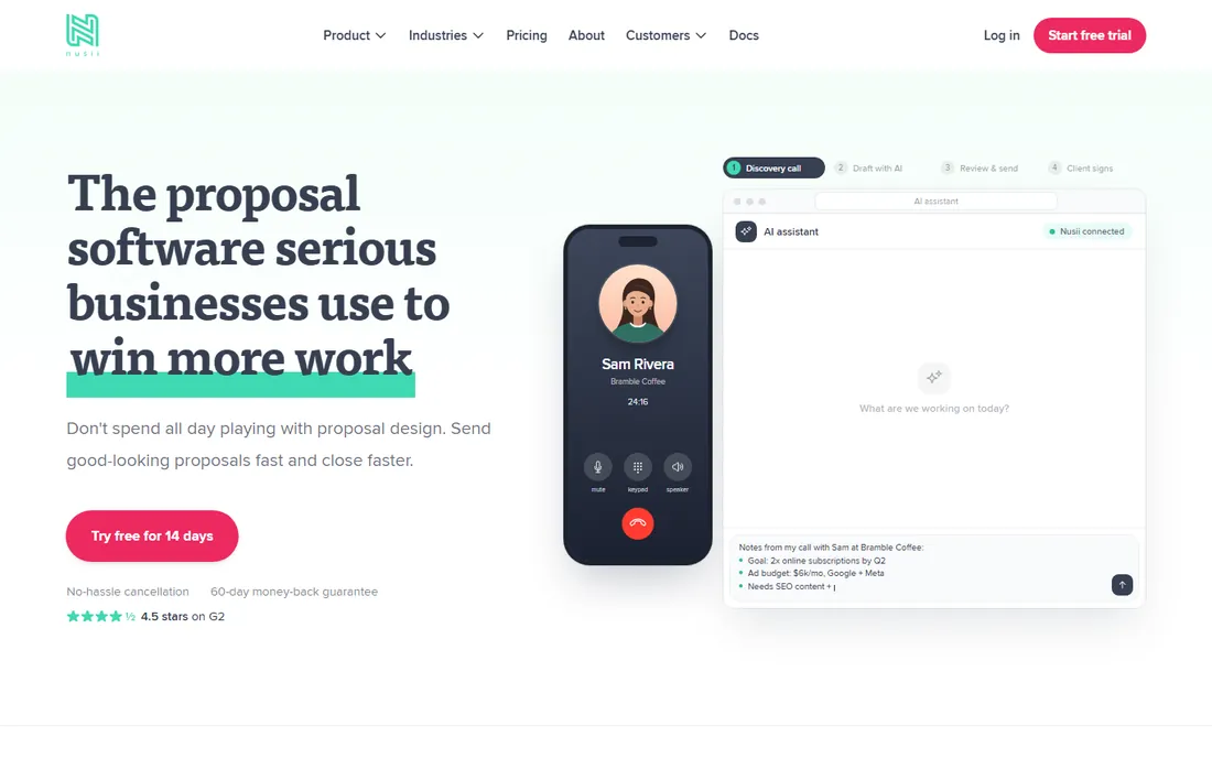 Nusii homepage