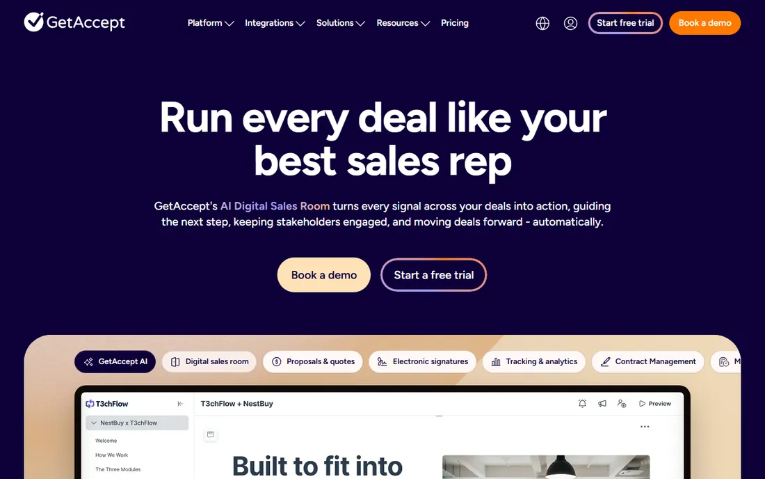 GetAccept homepage