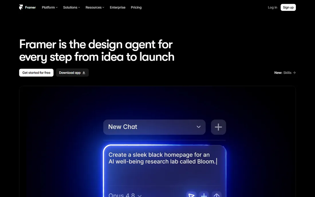 Framer homepage