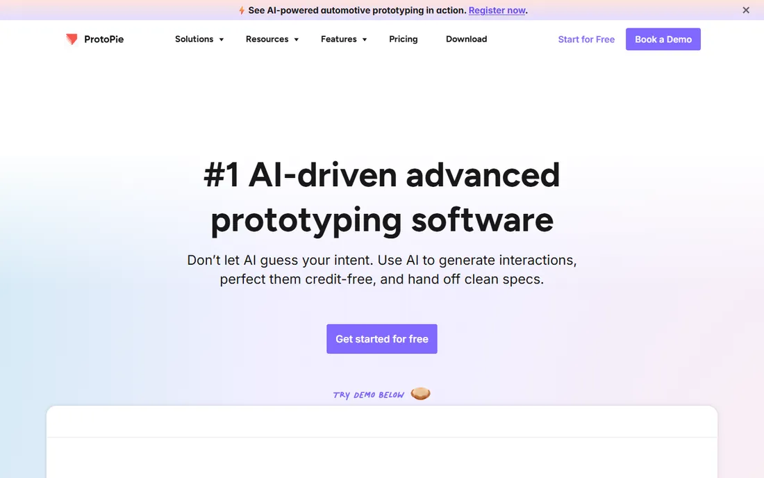 ProtoPie homepage