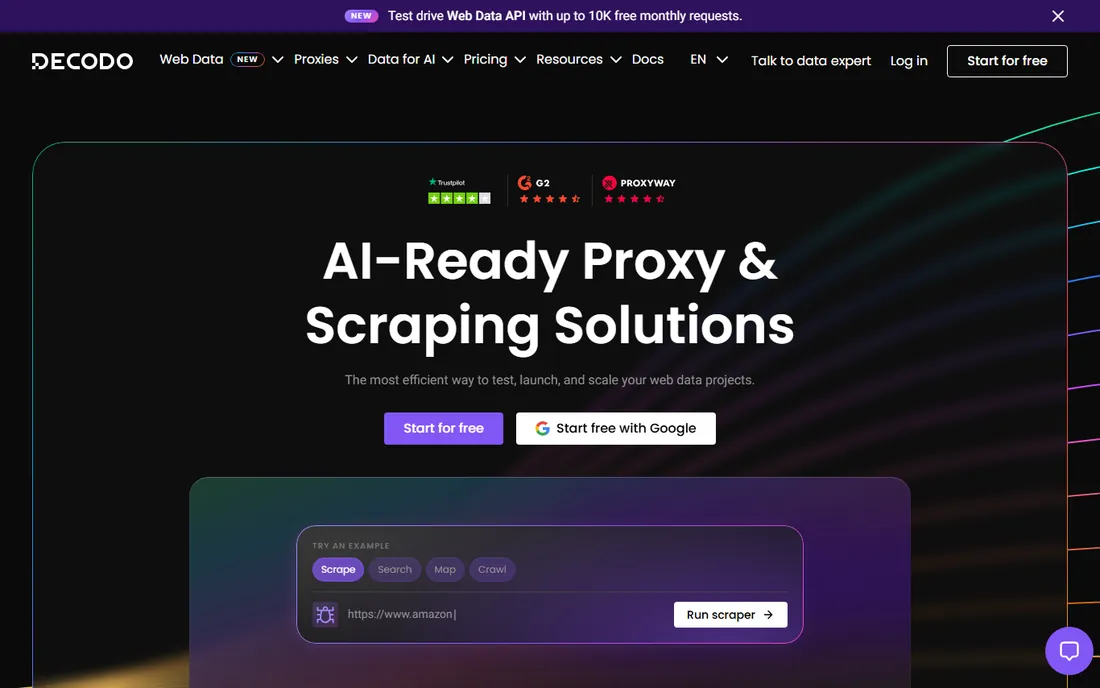 Decodo homepage