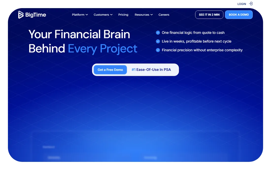 BigTime homepage