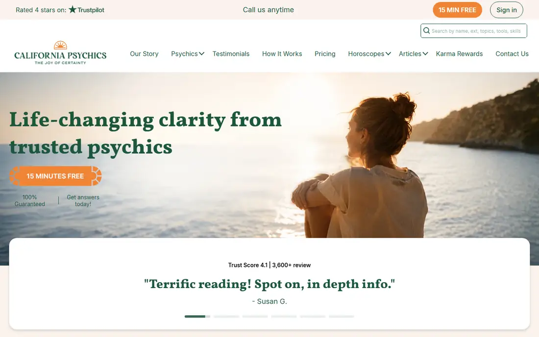 California Psychics homepage
