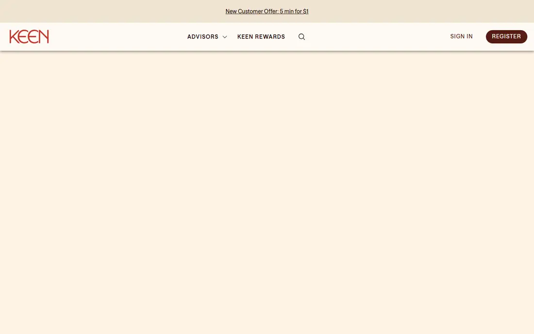 Keen homepage