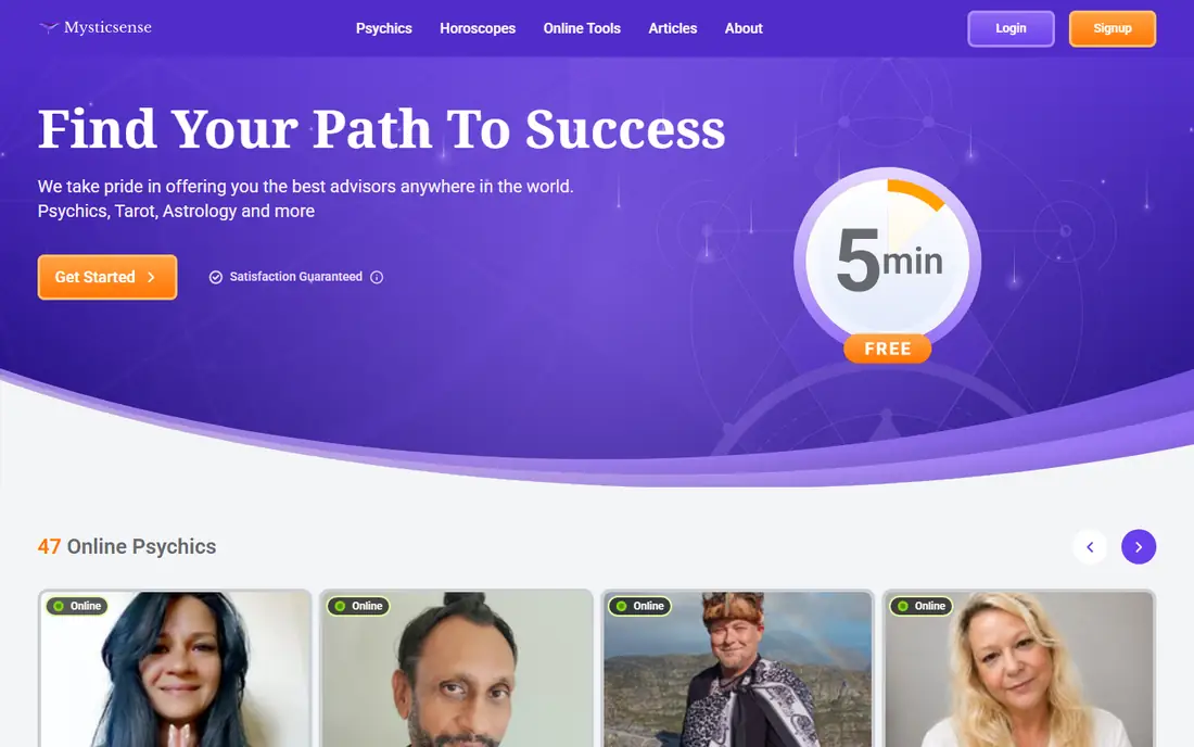 Mysticsense homepage