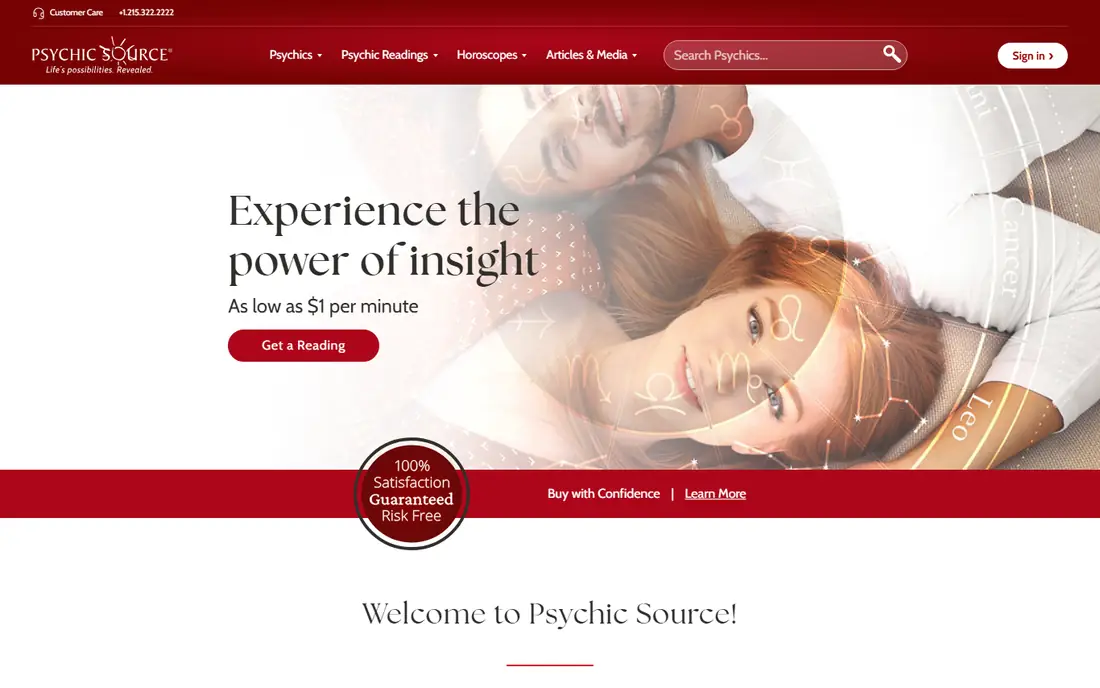 Psychic Source homepage