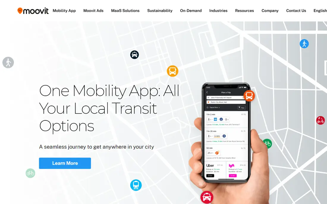 Moovit homepage