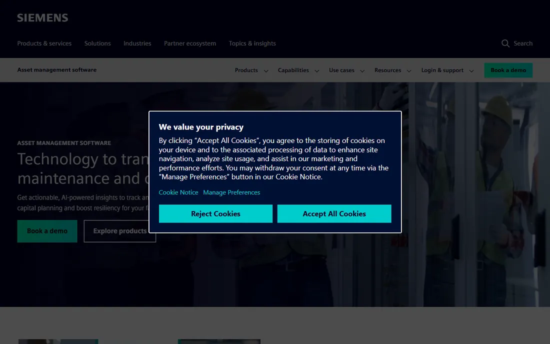 Brightly Asset Essentials homepage