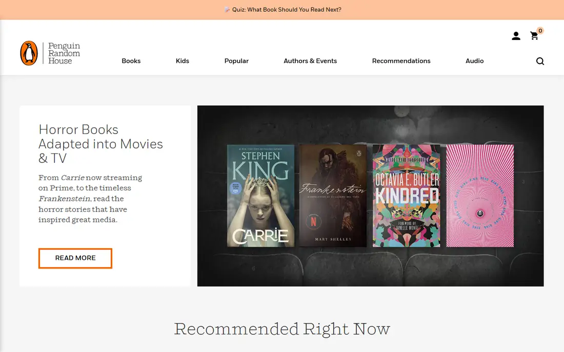 Penguin Random House homepage