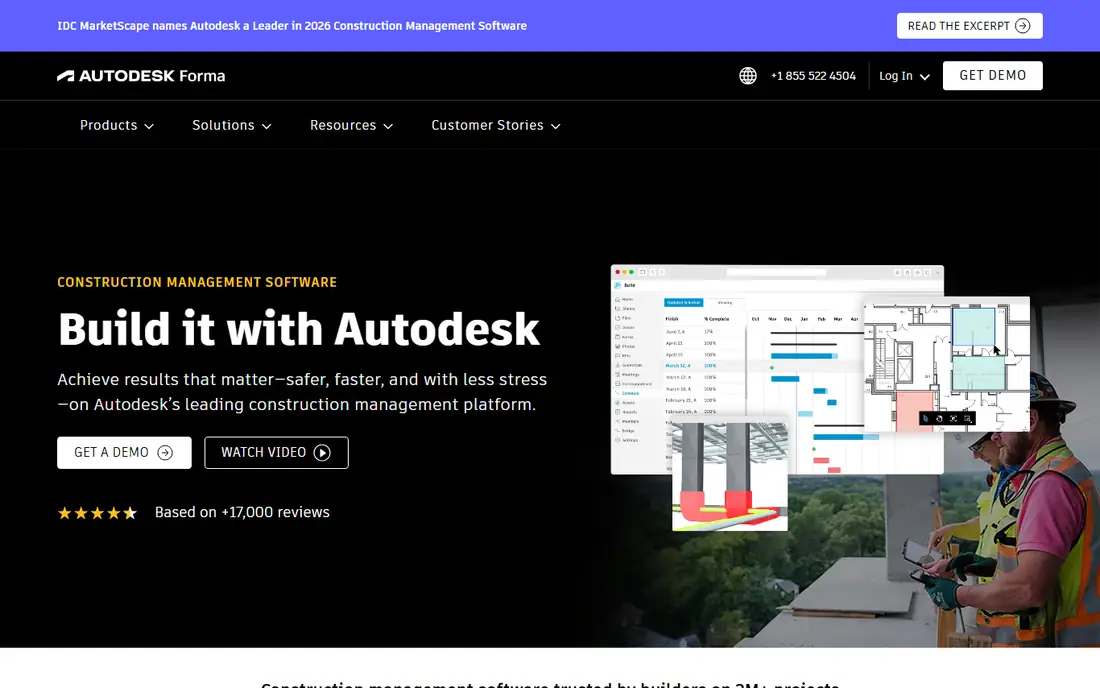 Autodesk Build homepage