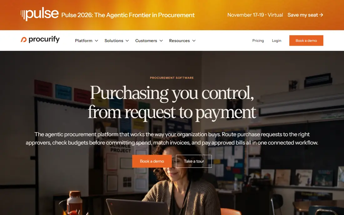 Procurify homepage