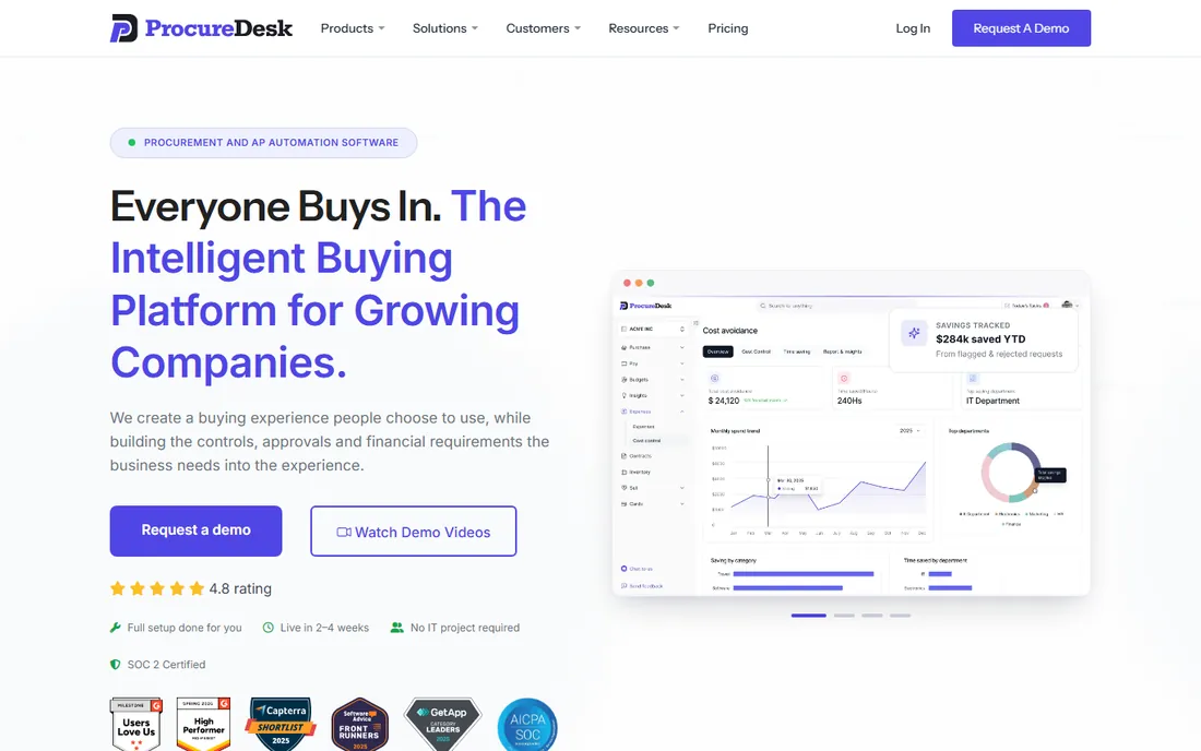 ProcureDesk homepage