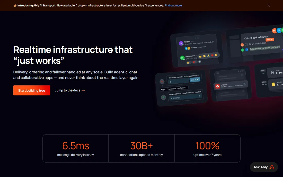 Ably homepage