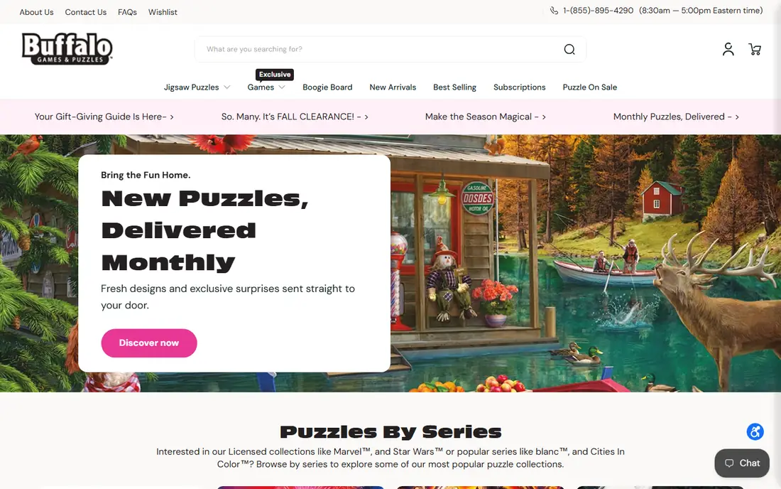 Buffalo Games homepage
