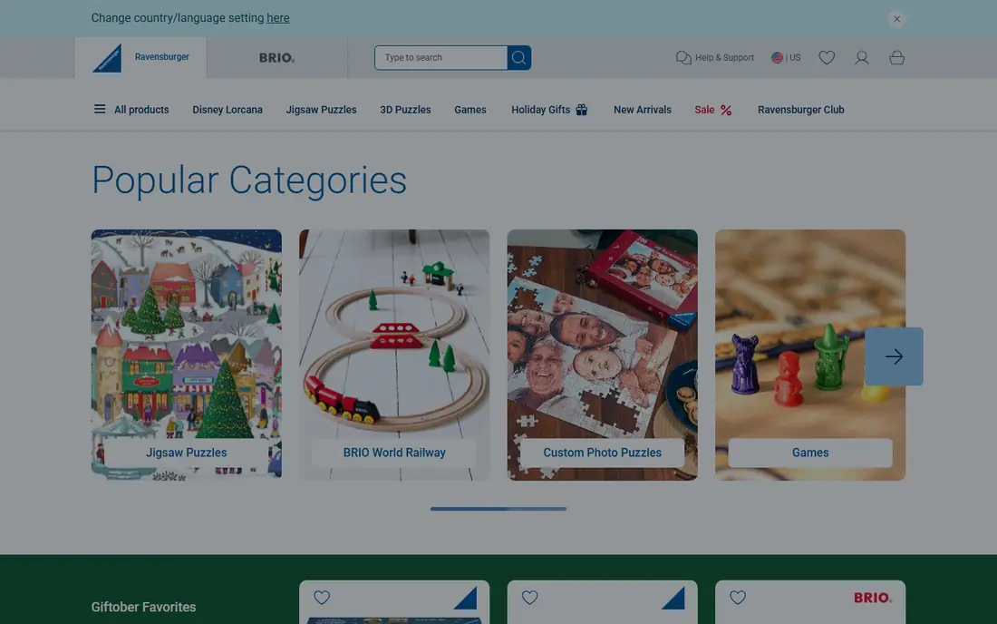 Ravensburger homepage