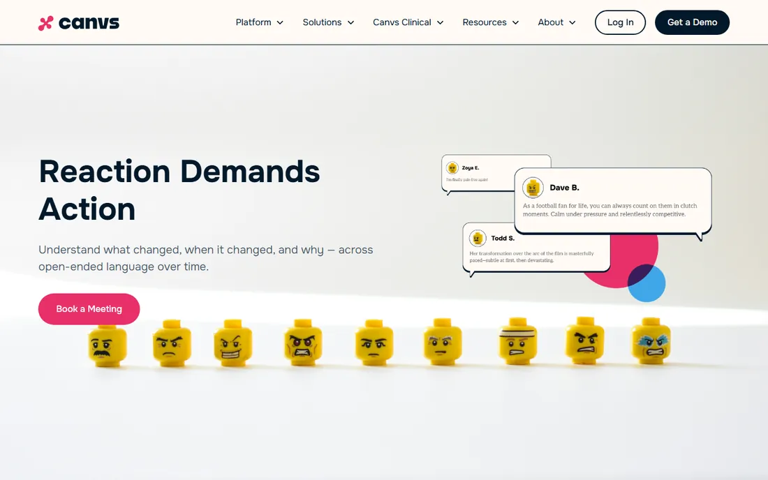 Canvs AI homepage