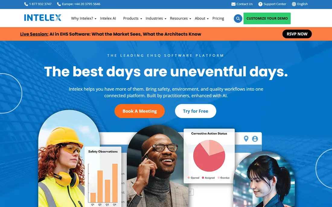 Intelex homepage