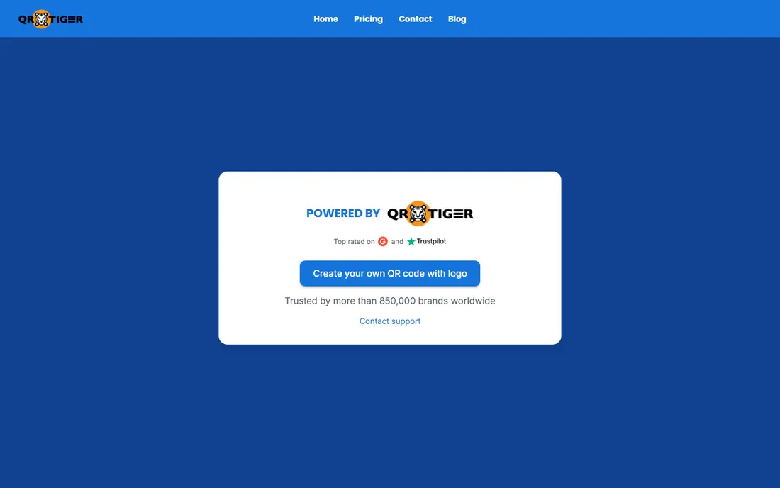 QR TIGER homepage