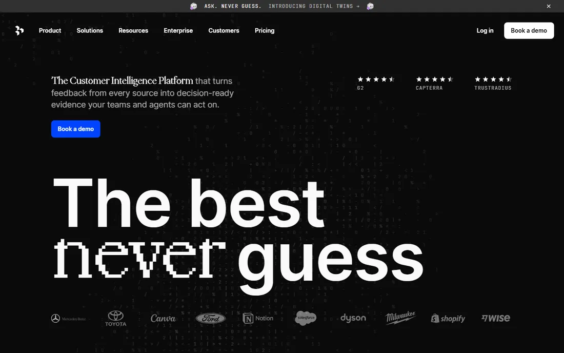 Dovetail homepage