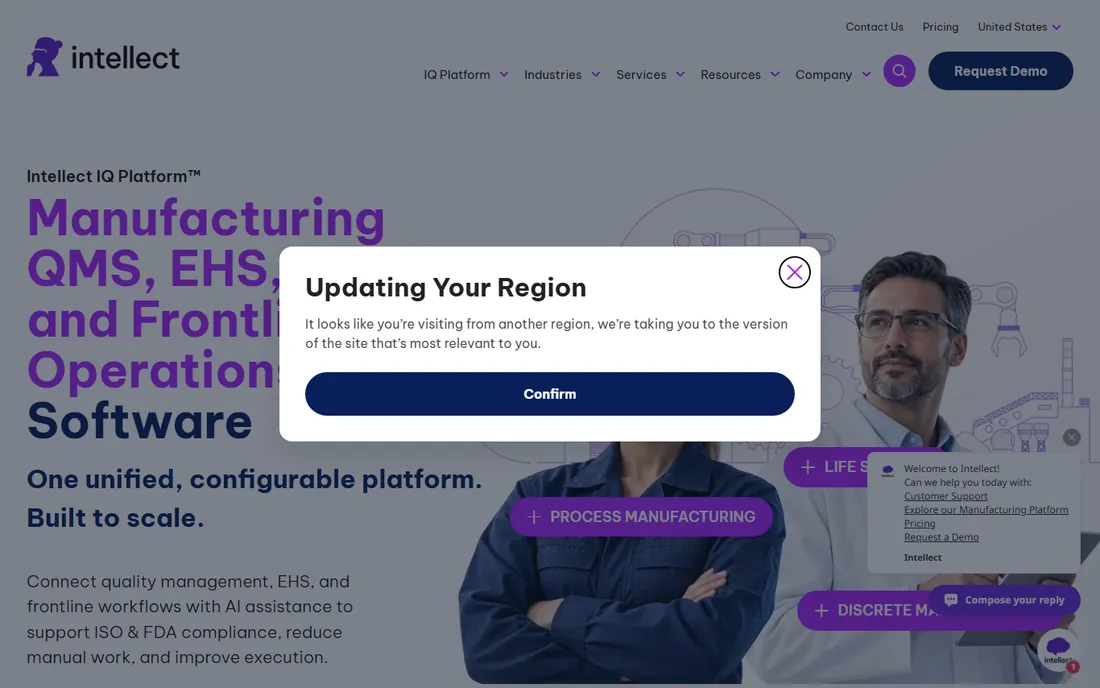 Intellect homepage