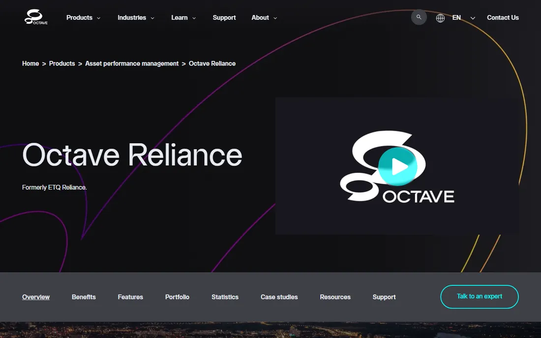 ETQ Reliance homepage