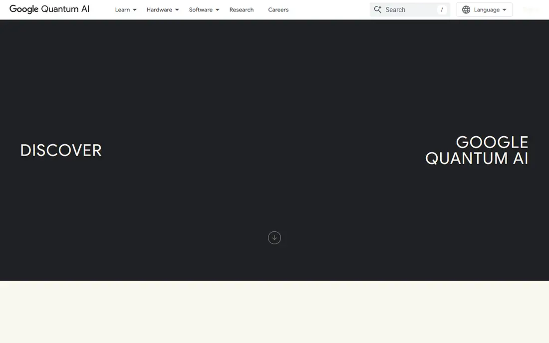 Google Quantum AI homepage