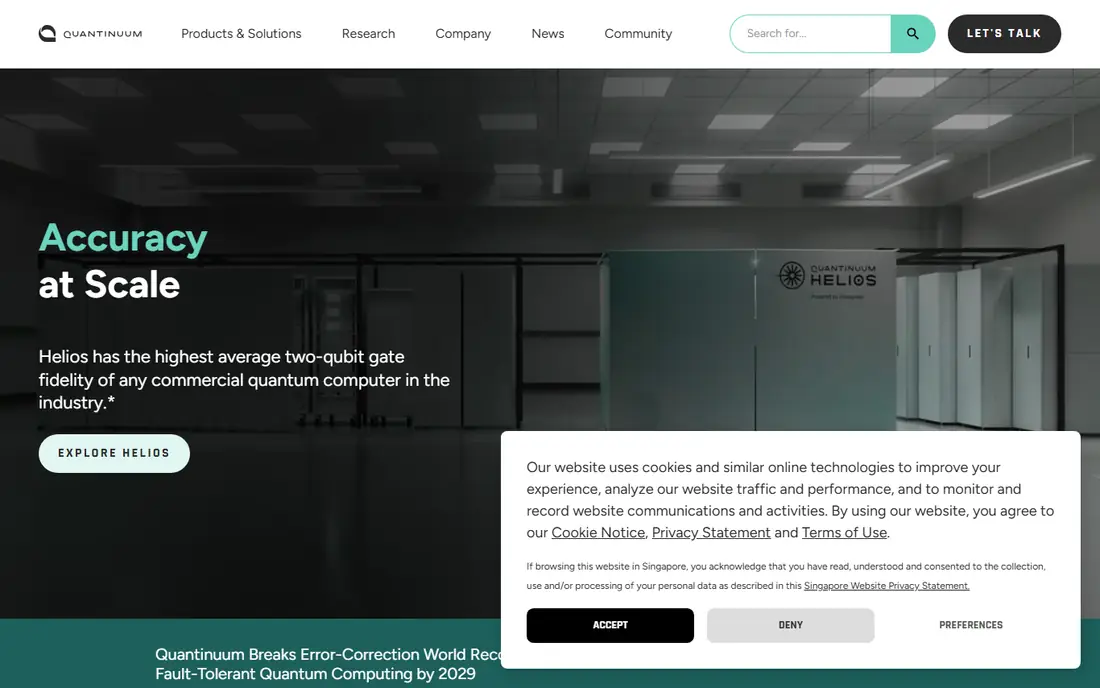 Quantinuum homepage