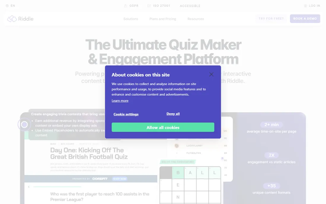 Riddle homepage