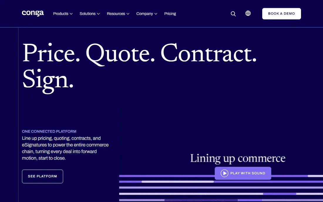 Conga homepage
