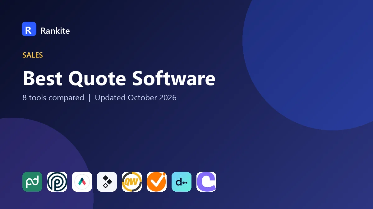 Best Quote Software in 2026: 8 Tools Compared