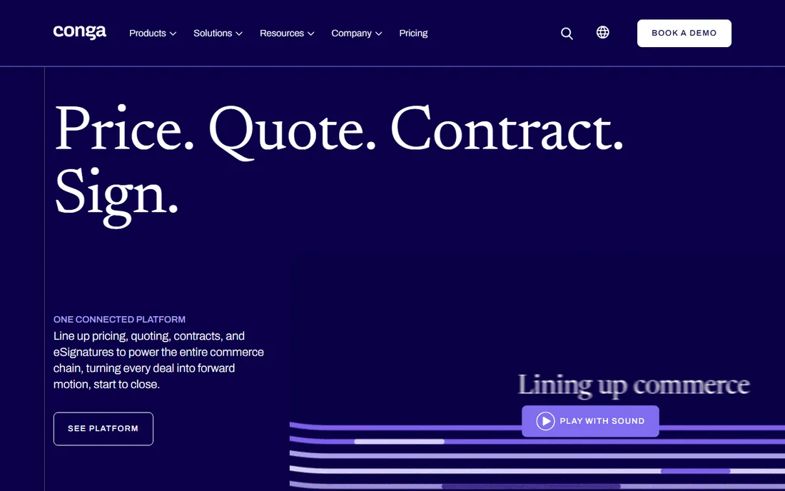 Conga homepage