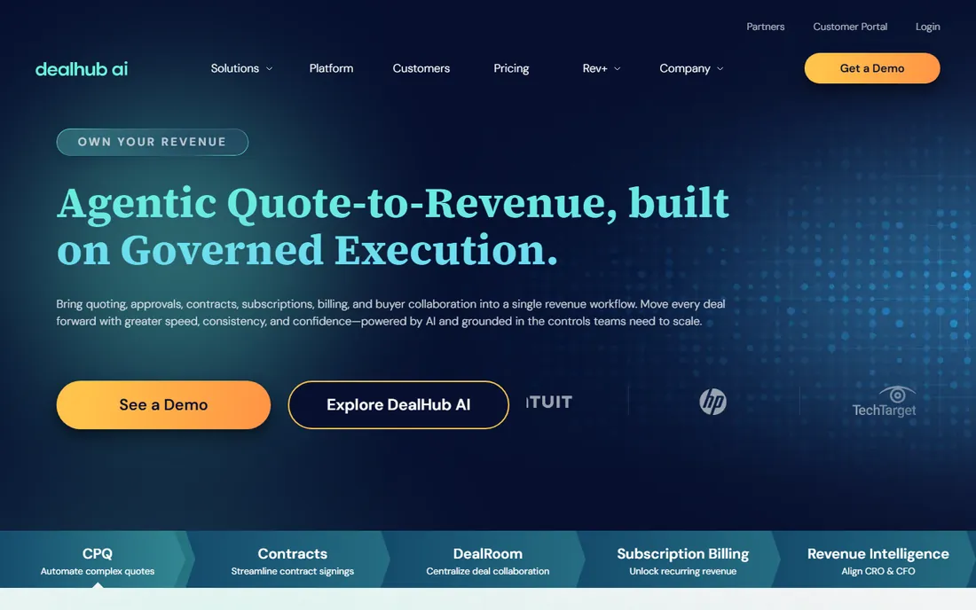 DealHub homepage