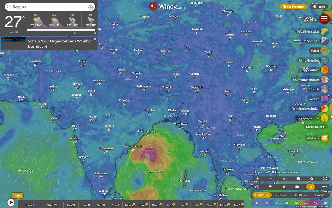 Windy homepage