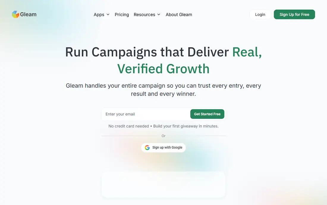 Gleam homepage