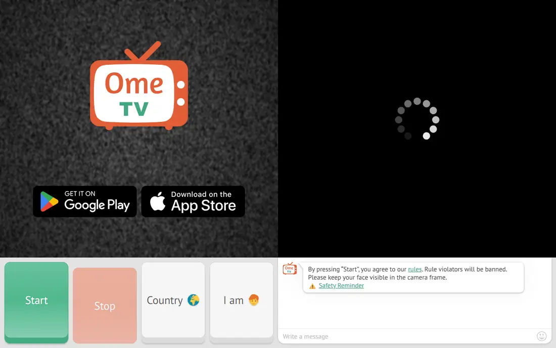 OmeTV homepage