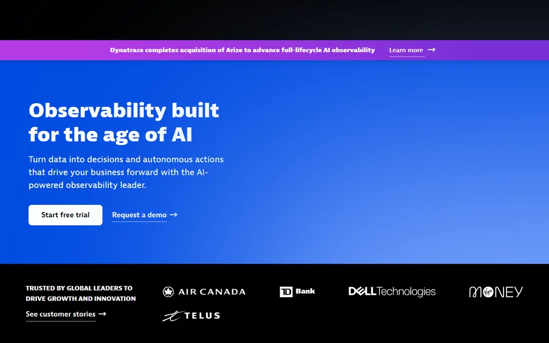 Dynatrace Application Security homepage
