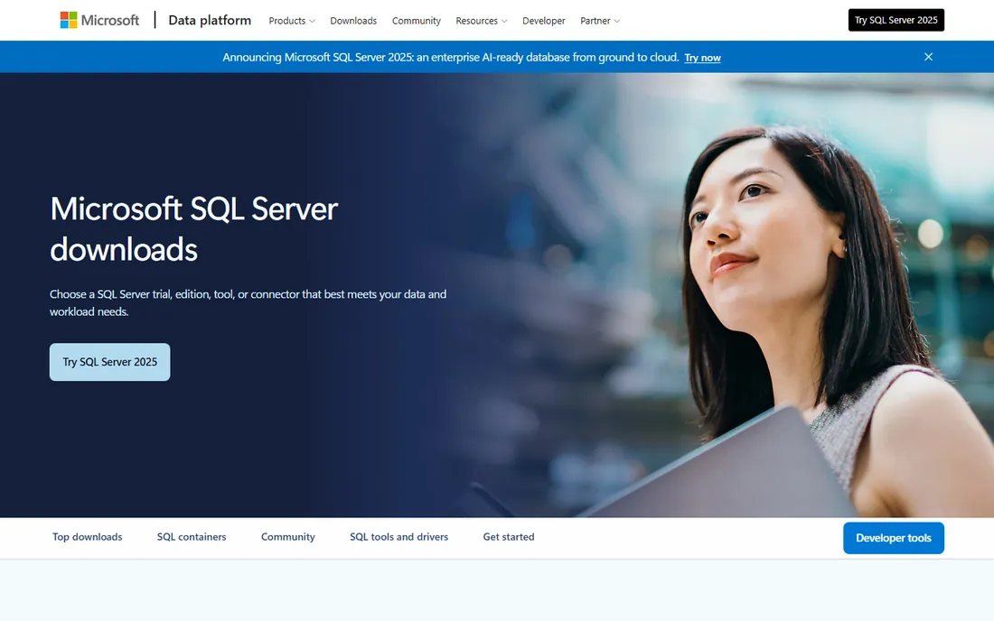 SQL Server homepage