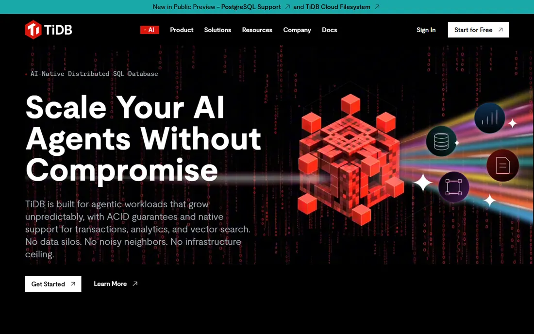 TiDB homepage