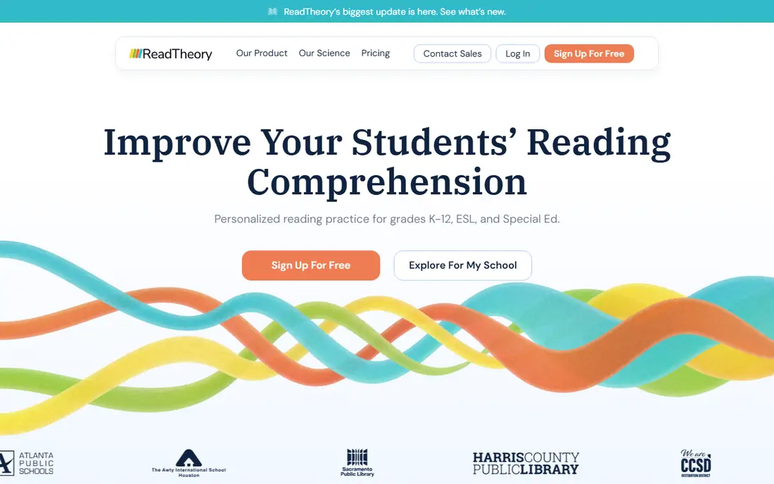 ReadTheory homepage