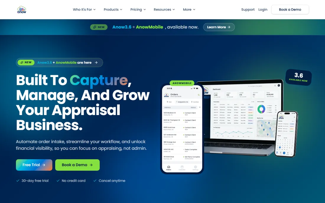 Anow homepage
