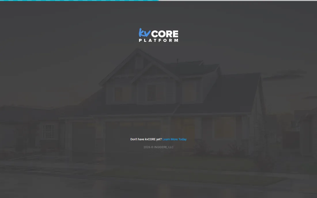 kvCORE homepage
