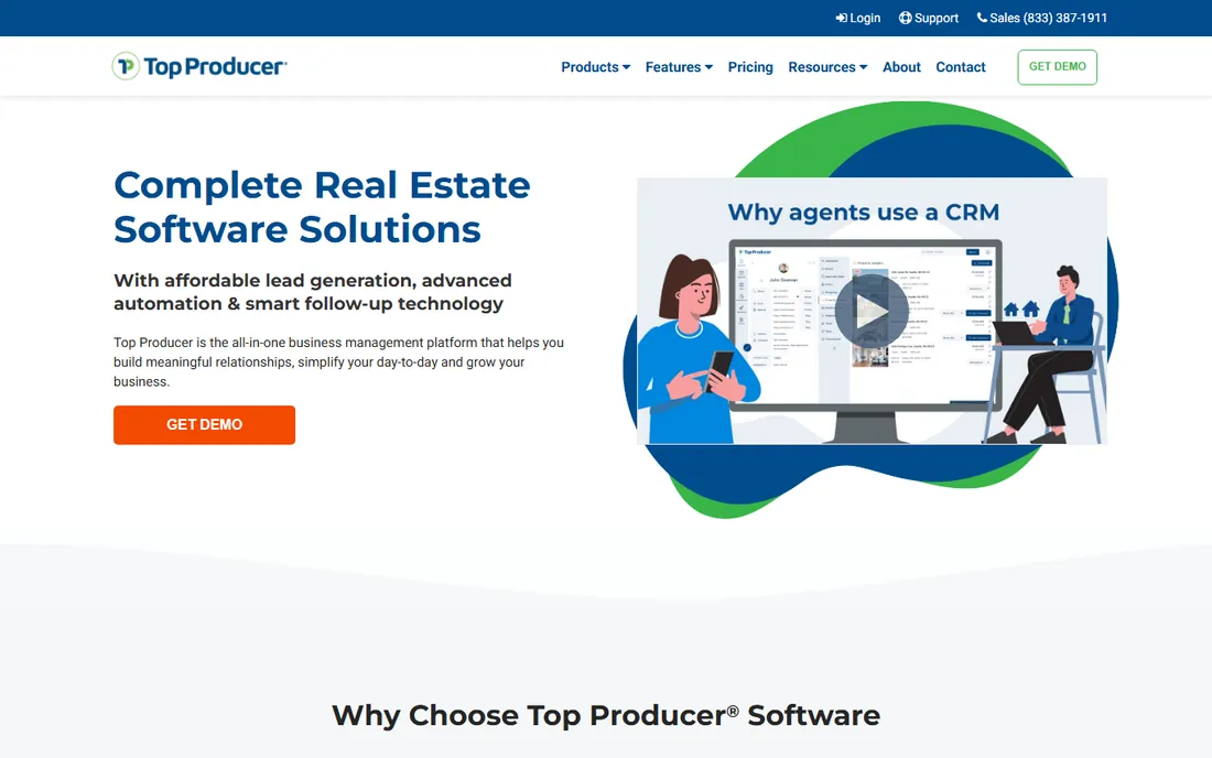 Top Producer homepage
