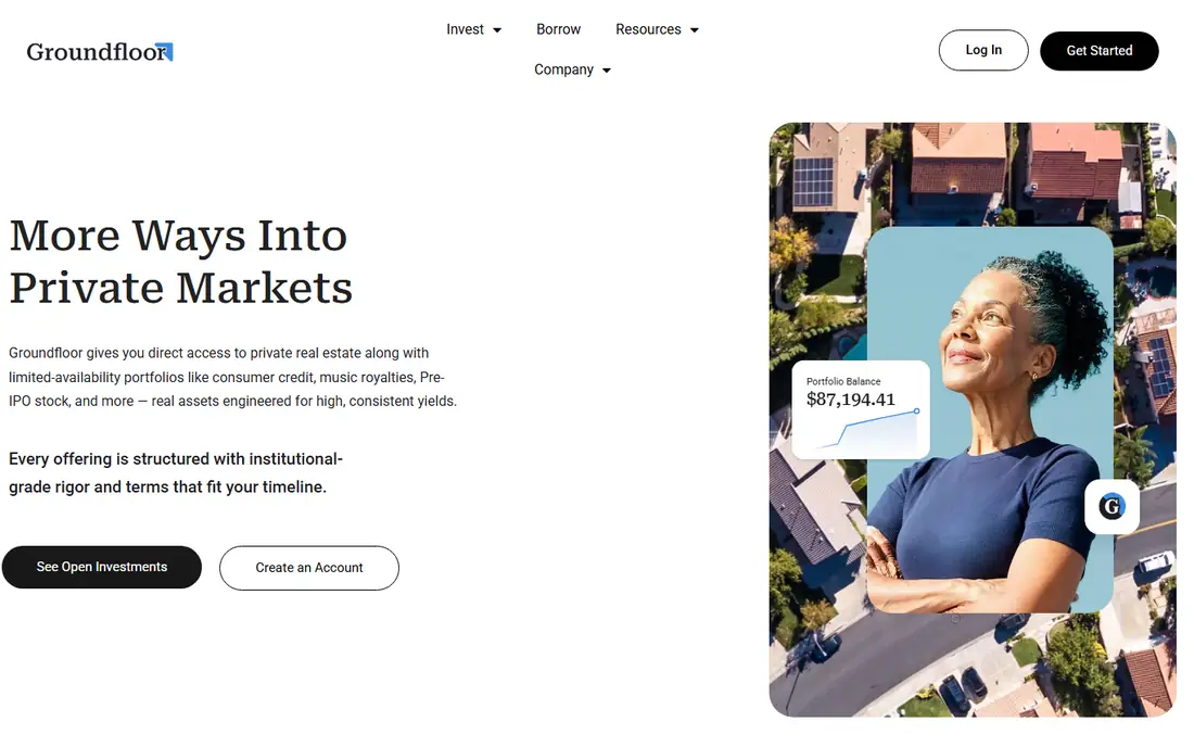 Groundfloor homepage