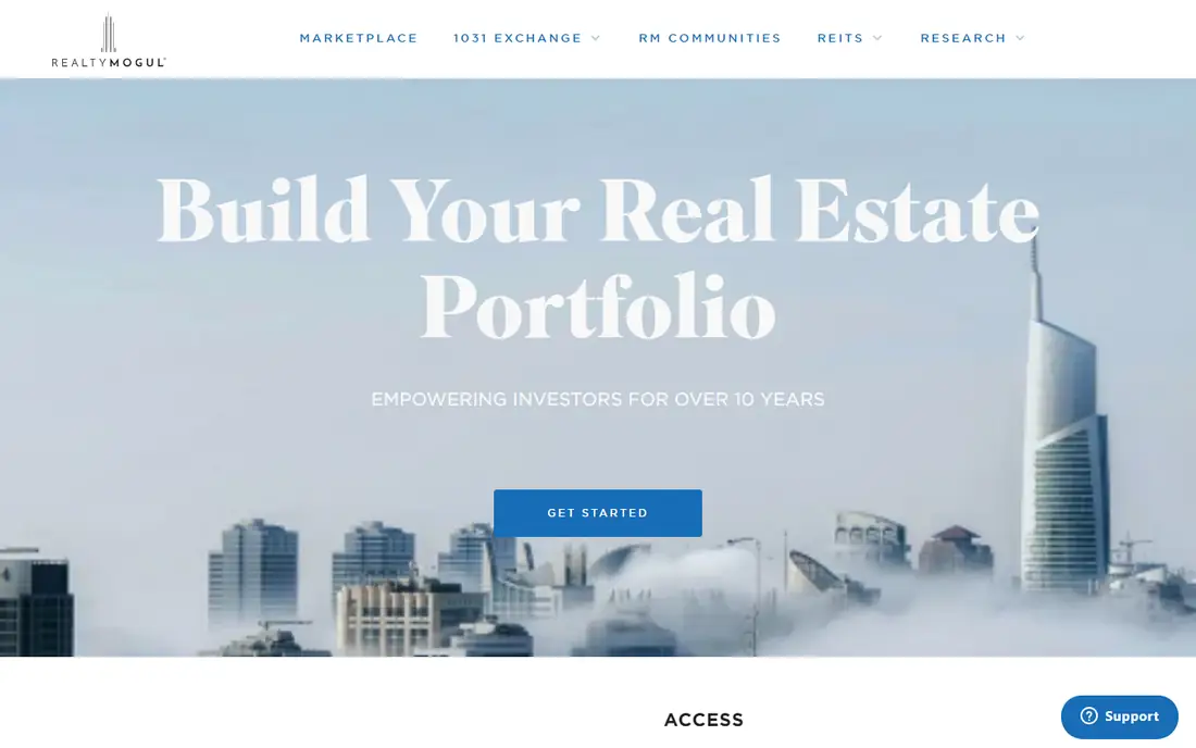 RealtyMogul homepage