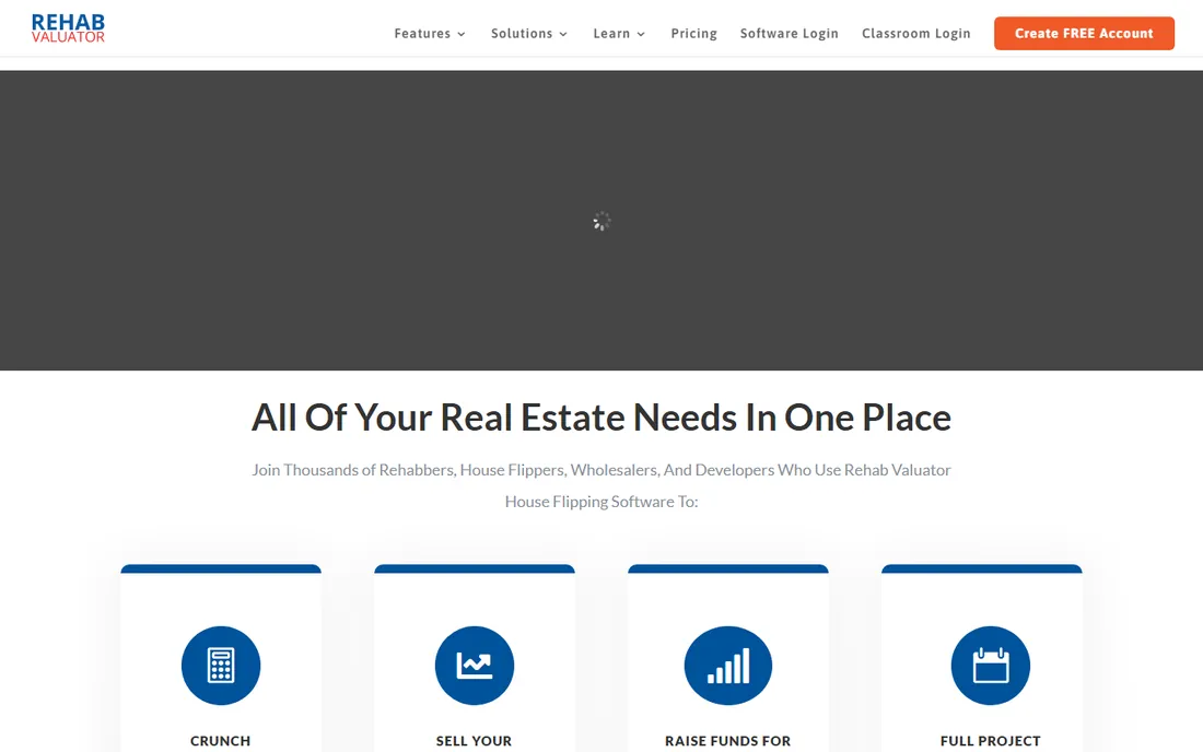 Rehab Valuator homepage